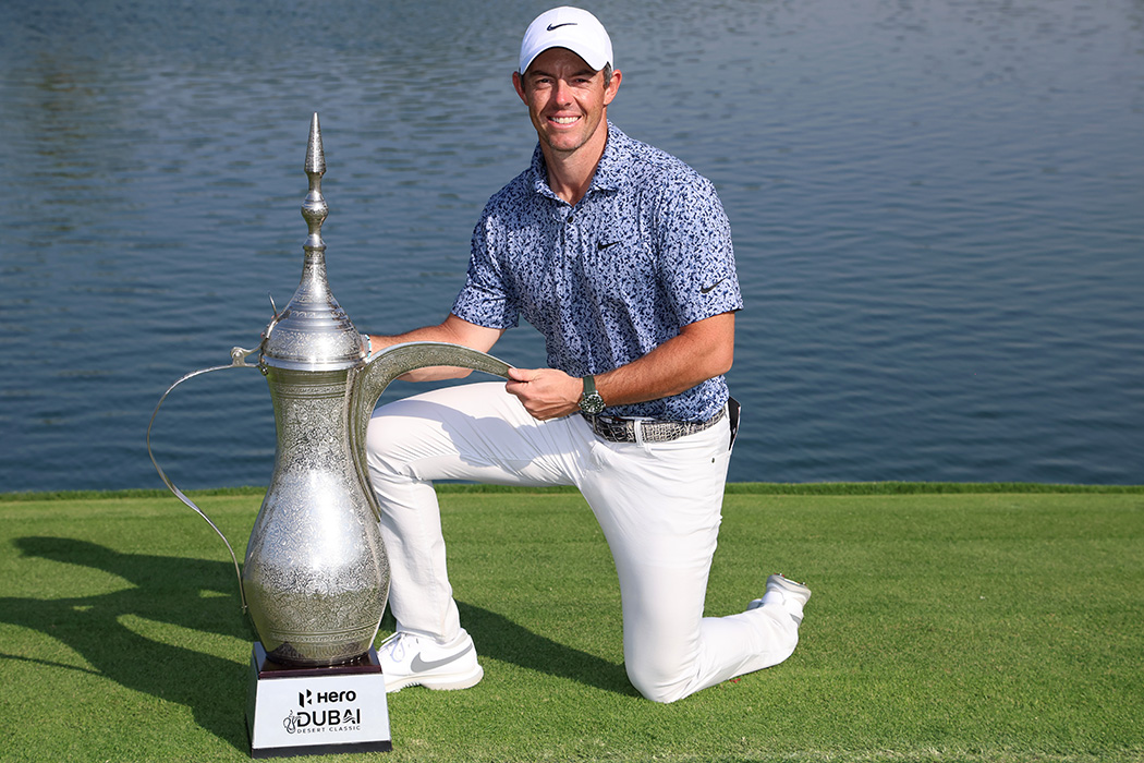 Rory wins his third Hero Dubai Desert Classic.